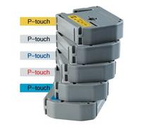 Ruban étiqueteuse laminé BROTHER P-TOUCH TZE-751 noir sur vert 24mm - Thermique directe - Brother PT-D600