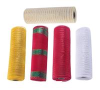 Ruban Filaire De Noël - Rouleau De Maille Festif, Garniture Décorative De Vacances, Bande Artisanale Scintillante Avec Large Disposition De Tissu À Motifs, Bande Texturée Pour Les Créations De Guirlan