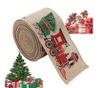 Ruban filaire de Noël, ruban d'emballage | Cravate de guirlande de Noël - pour arcs décoratifs Décorations de ferme, Noël pour véhicules écossais avec des flocons de neige pour le tissage