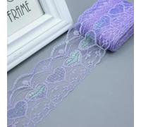 Ruban fin et brillant de 75 mm, 10 mètres, pour broderie, dentelle, couture, robe, rideau, textile de maison, bricolage, décoration de mariage, violet, 75 mm de large, 5 m