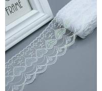 Ruban fin et brillant de 75 mm, 5 mètres, pour broderie, dentelle, couture, robe, rideau, textile de maison, bricolage, décoration de mariage, blanc, 75 mm de large, 10 m