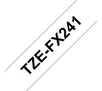 Ruban flexible Brother TZe-FX241 / TZEFX241, noir sur blanc, 18 mm x 8 m
