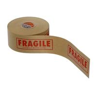 Ruban fragile - Papier de ruban pour colis | Ruban d'emballage fragile | Rouleau de ruban d'avertissement fragile | Ruban de papier marron pour boîtes d'emballage | Ruban d'emballage multifonctionnel