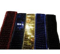 Ruban Galon Bande Paillettes Sequins en Chutes/Largeur 24 mm (Chutes de Ruban sequins 20 à 60 cm)