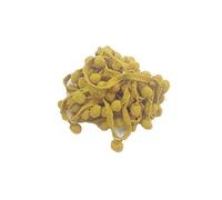 Ruban galon de Pompons 10 mm (plusieurs couleurs choix, multicolore) - Vendu au Mètre (jaune moutarde)