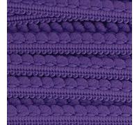 Ruban Galon Mini Pompons 10mm - Violet - Coupe au mètre