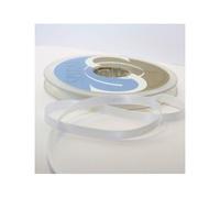 Ruban Galon Satin Double Face 6.5mm : Vendu par 2 x Mètre - Blanc