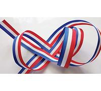 Ruban Galon Tricolore Bleu Blanc Rouge - Largeur 17 mm Au Mètre Drapeau Français Décorations Mairies Inaugurations Fêtes Nationales Cérémonies (tricolore 17 mm)