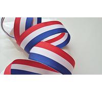 Ruban Galon Tricolore Bleu Blanc Rouge - Largeur 25 mm - Au Mètre Drapeau Français Décorations Mairies Inaugurations Fêtes Nationales Cérémonies (tricolore 25 mm)