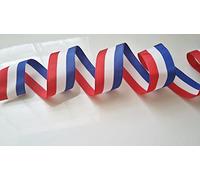 Ruban Galon Tricolore Bleu Blanc Rouge - Largeur 39 mm - Au Mètre Drapeau Français Décorations Mairies Inaugurations Fêtes Nationales Cérémonies (tricolore 39 mm)