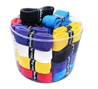 Ruban Grip pour Raquette de Tennis Alien Pros (60 Grips) - Pré-découpé et Anti-Transpirant - Surgrip Raquette de Tennis (60 Grips, Mélange De Couleurs)