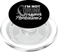 Ruban Gris « I'm Not Drunk I Have Parkinson 's Awareness » PopSockets PopGrip pour MagSafe