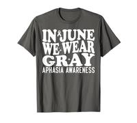 Ruban Groovy « In June We Wear Gray Aphasia Awareness Month » T-Shirt