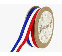 Ruban Celebrate fantaisie à gros grains - Drapeau français - 20 mm x 5 m