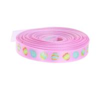 Ruban Gros-grain de Pâques Rose, Motif Lapin pour Bricolage | Polyester à Tenue Solide, Imprimé Œufs Fleurs Carottes, pour Nœuds et Œufs, Fêtes de Printemps