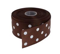 Ruban gros-grain pois DXEUD, 25 m tres par rouleau, 100 % polyester (1/1-2"""" caf )
