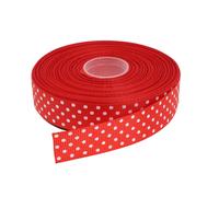 Ruban gros-grain pois DXEUD, 25 m tres par rouleau, 100 % polyester (3/4"" rouge)