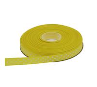 Ruban gros-grain pois DXEUD, 25 m tres par rouleau, 100 % polyester (3/8"" jaune)