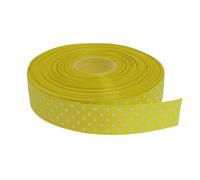 Ruban gros-grain pois DXEUD, 25 m tres par rouleau, 100 % polyester (jaune, 1,9 cm)