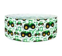 Ruban gros-grain tracteur vert - 2 m x 22 mm | Ruban artisanal sur le thème de la ferme pour décoration de gâteaux d'anniversaire personnalisés, idées de décoration de cadeaux, nœuds ou emballages