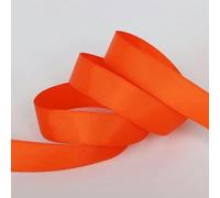 Ruban gros-grain uni en Polyester, 5 yards, 7mm, 10mm, 15mm, 20mm, 25mm, 38mm, pour envelopper, nœud de cheveux, décoration de fête, Orange rouge-25mm