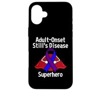 Ruban Guerrier Super-héros Maladie de Still's Disease Adult-Onset Coque pour iPhone 16 Plus