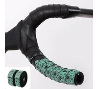 Ruban Guidon Cyclisme Respirant Main Sèche Longue Durée | Texture antidérapante relief, pour prise sécurisée, contrôle accru, stabilité en pour virage et freinage(B-green)