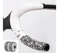 Ruban Guidon Cyclisme Respirant Main Sèche Longue Durée | Texture antidérapante relief, pour prise sécurisée, contrôle accru, stabilité en pour virage et freinage(A-black)