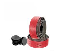 Ruban Guidon Cyclisme Respirant Perforé Ruban Guidon Cyclisme | EVA antidérapante, absorption sueur, optimal, idéal route et ville, finition pro(Red)