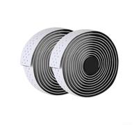 Ruban Guidon Vélo EVA 2,8mm Anti-Chocs Multicolore | Matériau composite EVA et silicone, épaisseur 2,8mm, absorption chocs supérieure, design multicolore dégradé(White-and-Black)