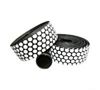 Ruban Guidon Vélo EVA 3mm Anti-Dérapant Shock Absorbant | EVA 3mm épaisse, absorption chocs supérieure, pour surface silicone anti-glisse, longue durée(White-Black)