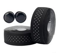 Ruban Guidon Vélo Urbain Respirant Confort Longue Distance | Couche supérieure PU texturée, pour mousse EVA respirante, adhérence maximale, stabilité accrue, route et (Black And White)