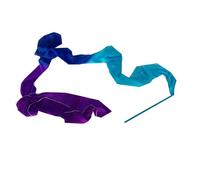 Ruban Gymnastique Enfant Banderole de Danse de 4 m, en Soie véritable, for la Gymnastique, Le Ventre, avec Tige, for Le culte et l'adoration(Color-12,1PCS)