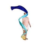 Ruban Gymnastique Enfant Banderole de Danse de 4 m, en Soie véritable, for la Gymnastique, Le Ventre, avec Tige, for Le culte et l'adoration(Color-20,2PCS)
