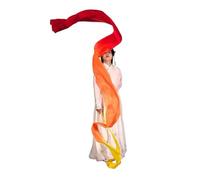 Ruban Gymnastique Enfant Banderole de Danse de 4 m, en Soie véritable, for la Gymnastique, Le Ventre, avec Tige, for Le culte et l'adoration(Color-04,1PCS)