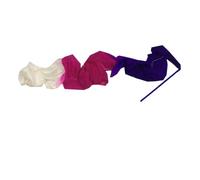 Ruban Gymnastique Enfant Banderole de Danse de 4 m, en Soie véritable, for la Gymnastique, Le Ventre, avec Tige, for Le culte et l'adoration(Color-08,3PCS)