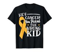Ruban « Hey Cancer You Picked The Wrong Kid » T-Shirt Graphique avec Valeur