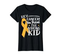 Ruban « Hey Cancer You Picked The Wrong Kid » T-Shirt Graphique avec Valeur