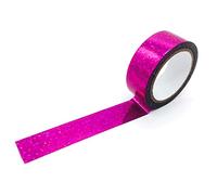 Ruban holographique, Ruban adhésif décoratif 1,9 cm x 10 m pour DIY Masking Glitter Tape (5 rouleaux, rose rouge)