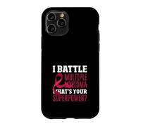 Ruban « I Battle Multiple Myeloma Whats Your Superpower » Coque pour iPhone 11 Pro