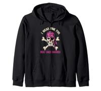 Ruban « I Wear Pink for Breast Cancer » pour Les Amateurs de Pirates Sweat à Capuche