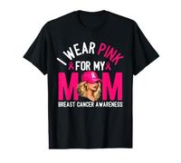 Ruban « I Wear Pink for My Mom » pour Fille Blonde Rose T-Shirt Graphique avec Valeur