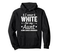 Ruban « I Wear White for My Aunt Lung Cancer Awareness Month » Sweat à Capuche