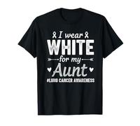Ruban « I Wear White for My Aunt Lung Cancer Awareness Month » T-Shirt