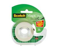 Ruban invisible Scotch Magic, 19 mm x 25 m, 1 rouleau sur le dévidoir manuel/paquet + 5 m GRATUIT