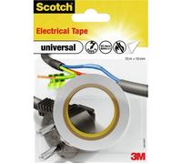 3M Scotch Ruban Electrique 10 m x 15 mm Blanc