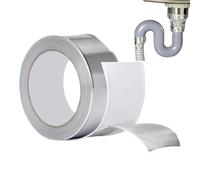 Ruban isolant en aluminium industriel - Ruban de plomberie étanche avec adhérence robuste - Bande métallique résistante à l'huile pour la protection - Ruban d'étanchéité pour tuyaux et canaux