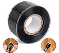 Ruban isolant et auto-amalgamant, L 3 mètres x l 25 mm x H 0,5 mm, Moyenne tension, Auto-soudé, Étanche à l'UV, á l'air et à l'eau, Rubans de réparation en silicone, ruban auto-agrippante, etanchéité