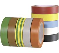 Ruban isolant HelaTape Flex 15 HellermannTyton 710-00146 rouge, gris, jaune, vert, bleu, orange, blanc, marron, noir (L x l) 10 m x 15 mm 10 pc(s)