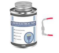 Ruban isolant liquide - 125 ml, revêtement en caoutchouc isolant étanche, résistant aux hautes températures, colle isolante noire à séchage rapide pour la réparation de fils et de câbles (WHITE)